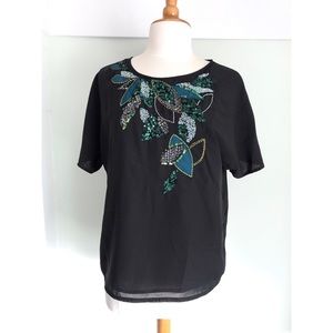 Sequined and Beaded Top